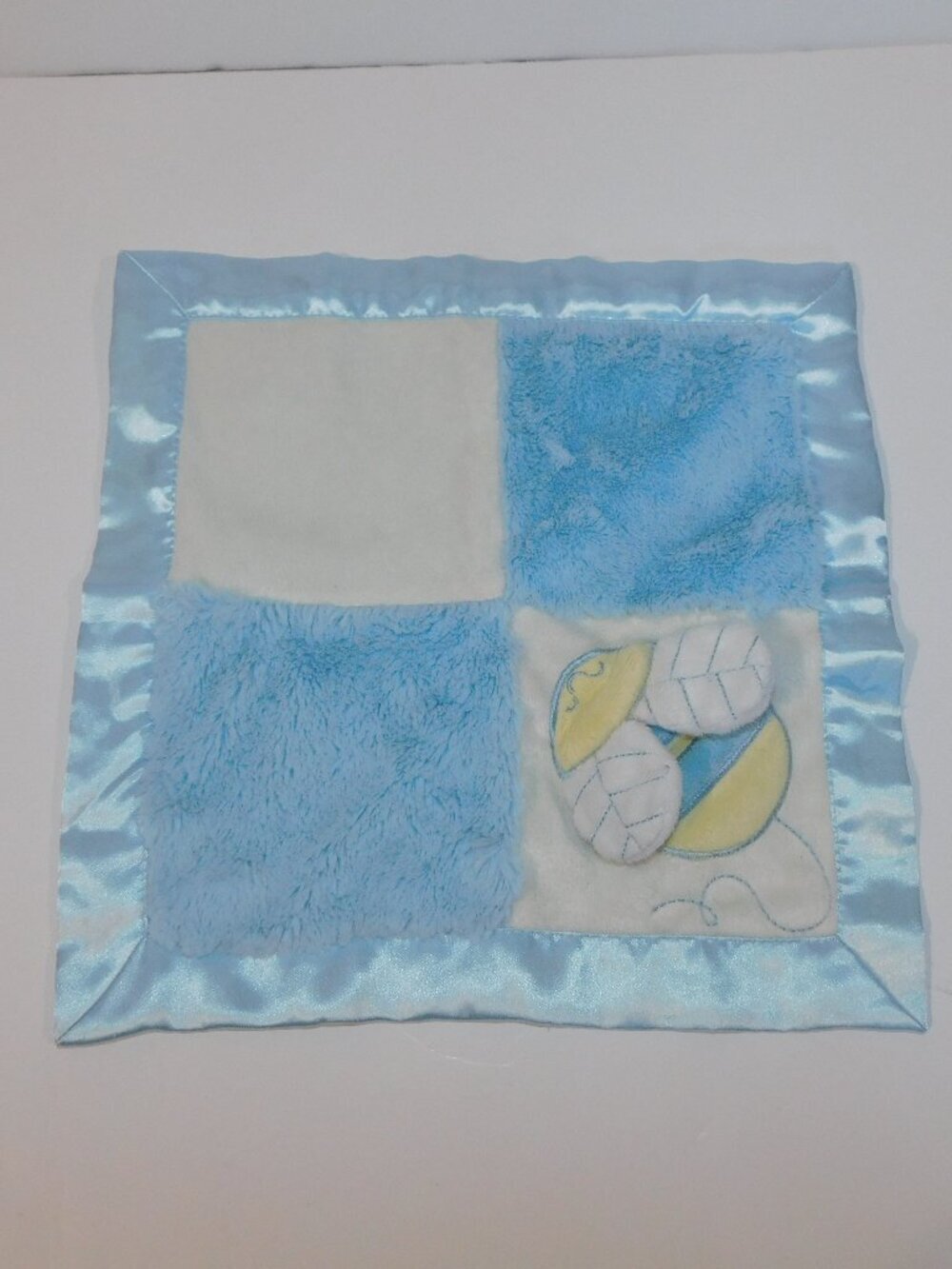 Blankets & Beyond Baby Baby Bumblebee Bee Security Blanket lovey Blue White Nunu